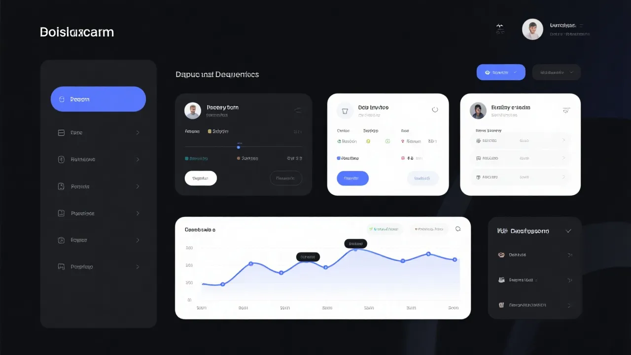 信息卡片与时间线示意图